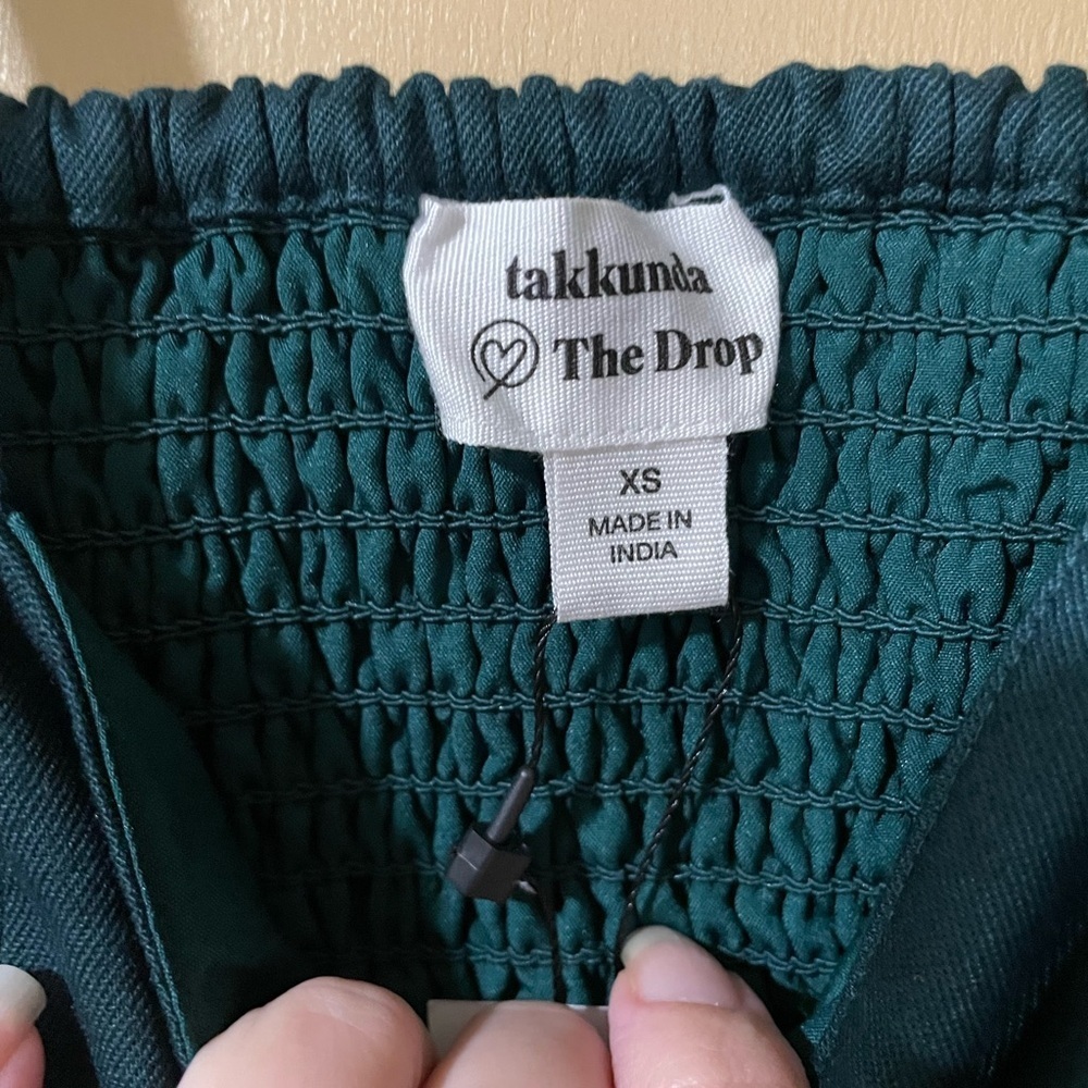 NWT The Drop Elegant Teal Corset Crop Top - Picture 8 of 13